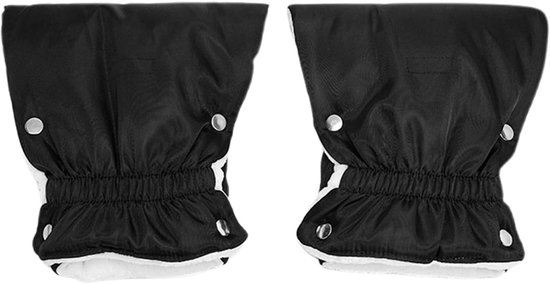 Kinderwagen Muts - Wanten Handwarmers - Buiten Wandelen - Waterdicht Warm - 22x22cm - Zwart