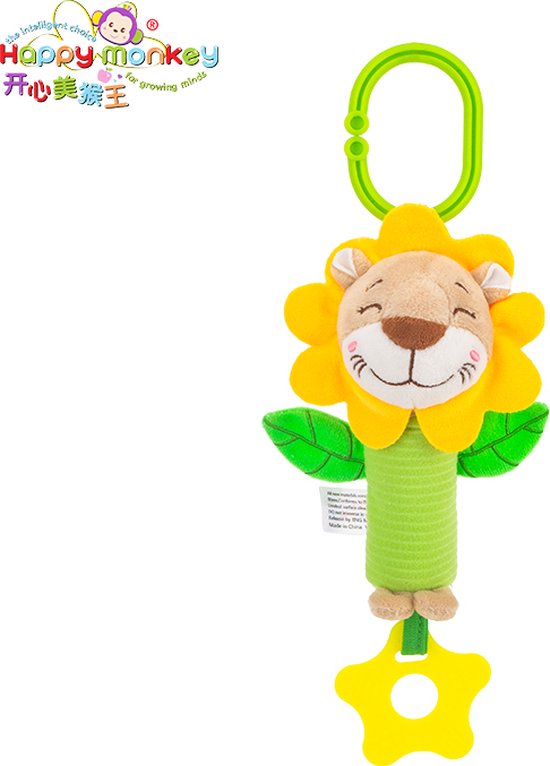 kinderwagen rammelaar/ speelgoed/ speeltjes/ kerstcadeau voor baby/Cartoon Pluche Dier Rammelaar Bel Wandelwagen Baby Winkelwagen Opknoping Windgong Muzikale Hand Shaker Speelgoed / sinterklaas/ kerstcadeauLeon van Kinder