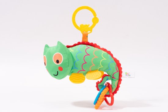 kinderwagen rammelaar/ speelgoed/ speeltjes/sinterklaas/ kerstcadeau/ Cartoon Pluche Dier Rammelaar Bel Wandelwagen Baby Winkelwagen /bijtring rammelaar/ Muzikale Hand Shaker Speelgoed / kameleon groen van Kinder