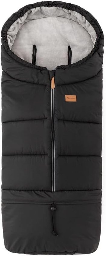 Kinderwagen Slaapzak - Voetenzak Winter - Baby Warm Houden - Waterdicht Winddicht - 110 cm Lengte - Zwart