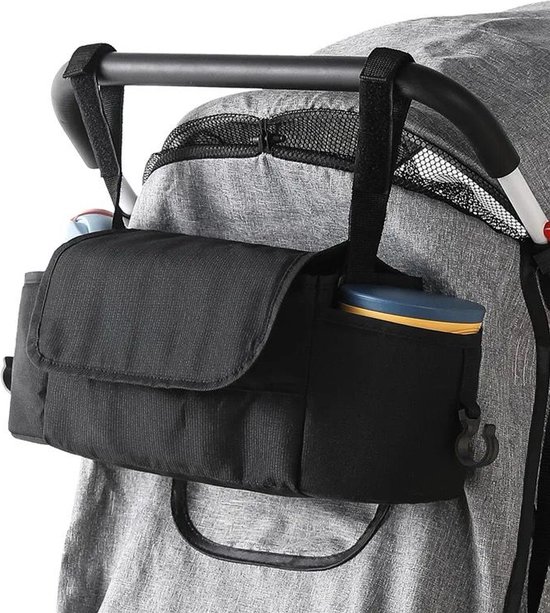 Kinderwagen Tas, Universeel Buggy Tas - Buggy Organizer - Zwart van Kinder
