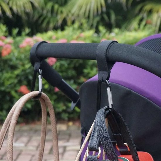 Kinderwagen Tashouder 2 Stuks - Universele Kinderwagen hanger - Tassenhaak voor kinderwagen - Buggy tashaak van Kinder
