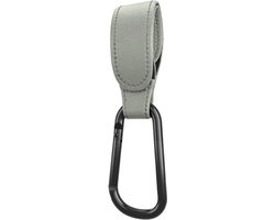 Kinderwagen tassenhaak 1 stuk - Tas Hanger - Buggy haak - Extra stevig - wandelwagen koppeling haak - Verstevigde klittenband Grijs van Kinder