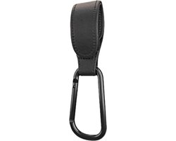 Kinderwagen tassenhaak 1 stuk - Tas Hanger - Buggy haak - Extra stevig - wandelwagen koppeling haak - Verstevigde klittenband Zwart van Kinder