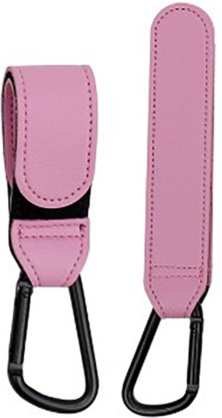 Kinderwagen tassenhaakjes - Buggy haakjes - Babywagen - Haakjes voor tassen - Set van 2 - Roze van Kinder