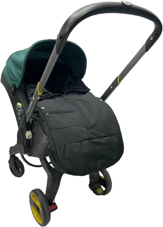 Kinderwagen Voetenzak - Autostoel Dekje - Warm Blijven - Universele Pasvorm - 93 cm Lengte - Zwart