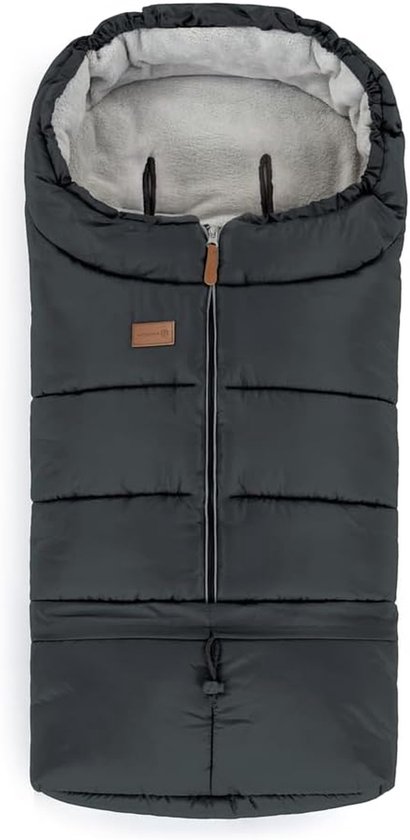 Kinderwagen Voetenzak - Baby Buitenzak - Warmte Buiten - Waterdicht & Winddicht - 110 cm Lang - Houtskool Grijs
