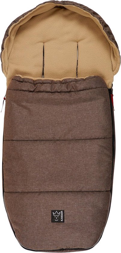 Kinderwagen Voetenzak - Baby deken - Baby warm houden - Waterafstotende buitenstof - 72 x 45 cm - Bruin melange