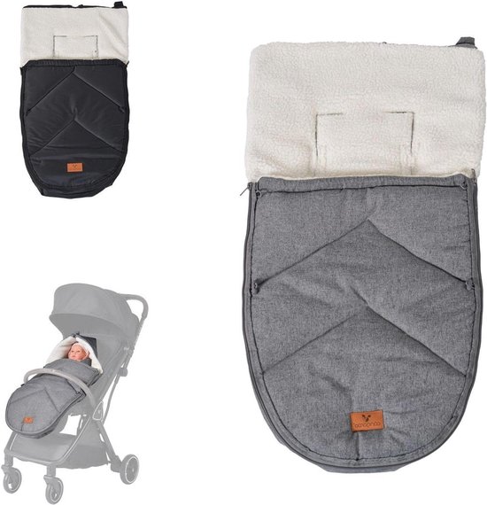 Kinderwagen voetenzak - Baby slaapzak - Warm Blijven - Weerbestendig - 80 x 40 cm - Grijs