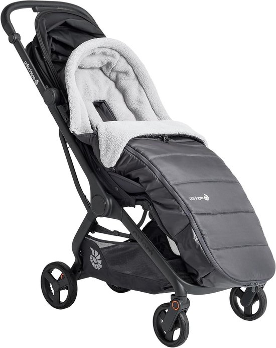 Kinderwagen Voetenzak - Baby Slaapzak - Warm Houden - Waterafstotend Fleece - 6 Mnd tot 4 Jaar - Zwart