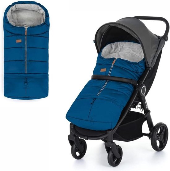 Kinderwagen voetenzak - Baby slaapzak - Warmte buiten - 3-in-1 ontwerp - 110 cm lang - Oceaanblauw