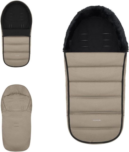 Kinderwagen Voetenzak - Baby Slaapzak - Warmte Buiten - Waterafstotend Fleece - 97 x 40 cm - Beige