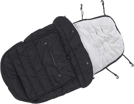 Kinderwagen Voetenzak - Baby Voetenhoes - Warm Blijven - Verstelbaar Aanhaalslot - 40 x 85 cm - Zwart