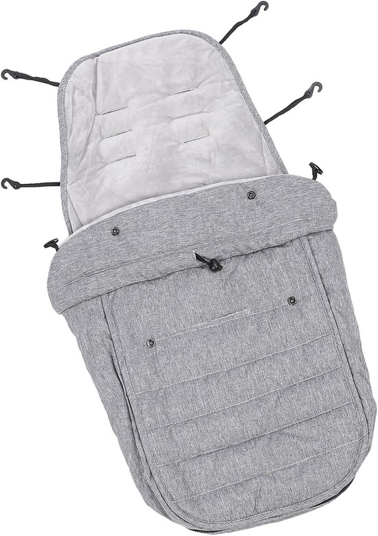 Kinderwagen Voetenzak - Baby Winterhoes - Baby Warm Houden - Winddicht Ontwerp - 40 x 85 cm - Grijs