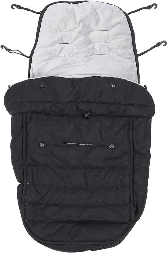 Kinderwagen Voetenzak - Baby Winterhoes - Warmte en comfort - Universele pasvorm - 40 x 85 cm - Zwart