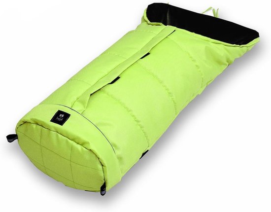Kinderwagen voetenzak - Baby winterzak - Baby warm houden - Waterafstotend materiaal - 105 cm lengte - Kiwi-zwart