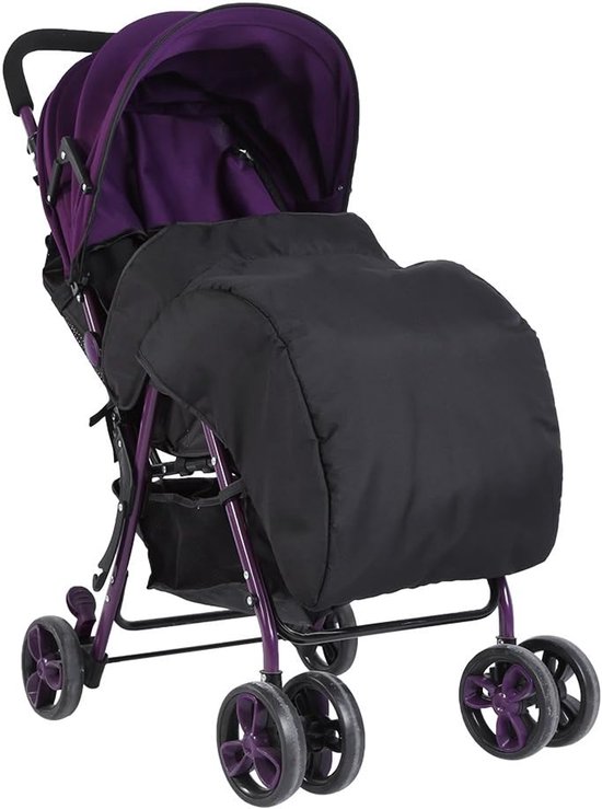 Kinderwagen Voetenzak - Wandelwagen Cover - Winter Warmte - Universele Pasvorm - 60 x 40 cm - Zwart