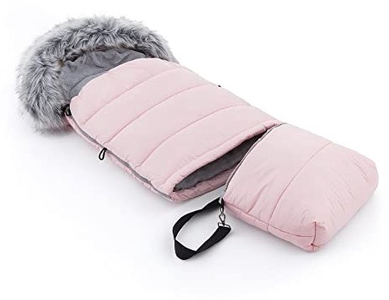Kinderwagen voetenzak - Winterzak autostoel - Baby warm houden - 3-in-1 ontwerp - 110 cm lang - Roze