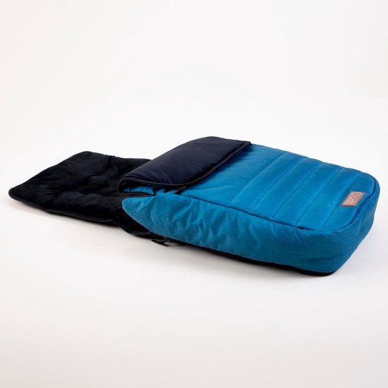 Kinderwagen Voetenzak - Zitkussen - Warm Blijven - Dubbel Gebruik - 89 x 35 cm - Oceaanblauw