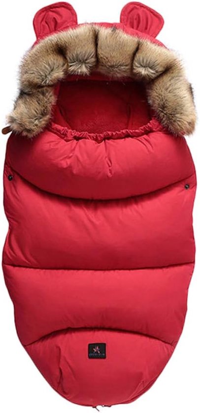 Kinderwagen Voetzak - Baby Slaapzak - Warm Buiten - Waterdicht Winddicht - 100 cm - Rood