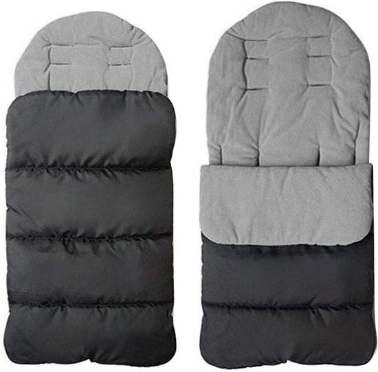Kinderwagen Voetzak - Baby Slaapzak - Warmte Buiten - Wind- en Waterdicht - 87x40cm - Grijs