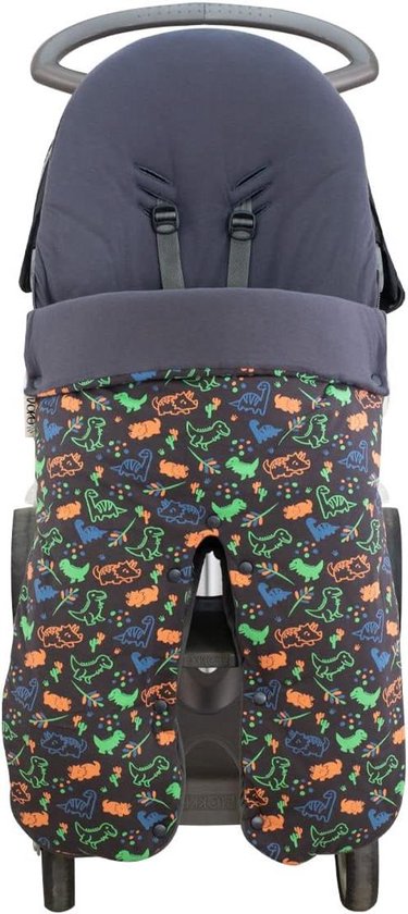 Kinderwagen Voetzak - Wandelwagenzak Babydeken - Comfortabele Wandelingen - Oeko-tex Gecertificeerd - 110 x 48 cm - Happy Dino