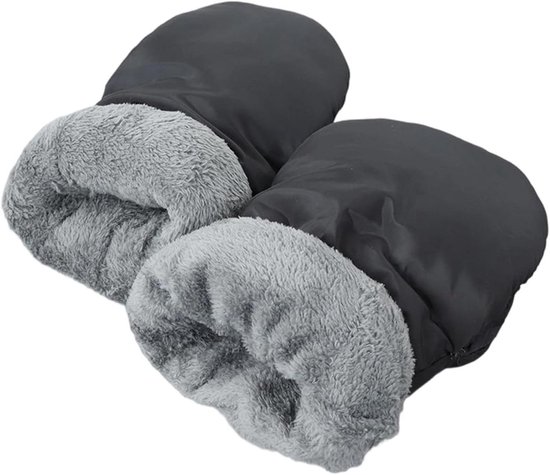 Kinderwagen Wanten - Baby Muts - Winter Wandelingen - Waterdicht Fleece - 34 x 15 x 6 cm - Zwart