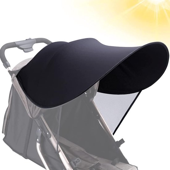 Kinderwagen zonnescherm - Zonnedoek Kinderwagen - Eenvoudig te bevestigen - Universeel zonnescherm voor kinderwagens - Zonnekap - Buggy accessoire - Zonnedoek buggy - Zonnedoek Wandelwagen van Merkloos