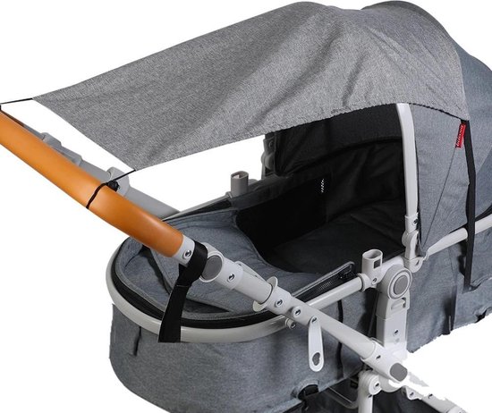 Kinderwagen Zonnescherm - Zonnedoek - Schaduwdoek - Waterbestendige coating - Oxford materiaal - Grijs van Kinder