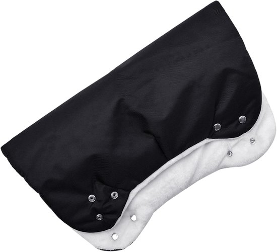 Kinderwagenhandschoenen - Wanten voor kinderwagen - Warmte voor handen - Extra dikke voering - 24x24x4 cm - zwart van Merkloos