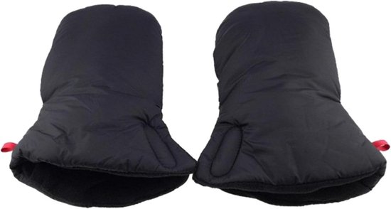 Kinderwagenwanten - Handmof Stuur - Warm Blijven - Extra Dikke Fleece - 20 x 25 cm - Zwart