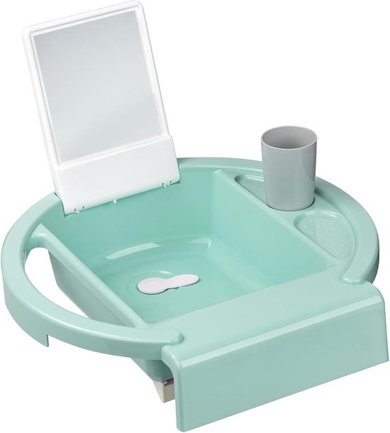 Kinderwastafel voor bevestiging aan de badrand 387 x 382 x 10 cm - muntgroen - Kiddy Wash van Kinder