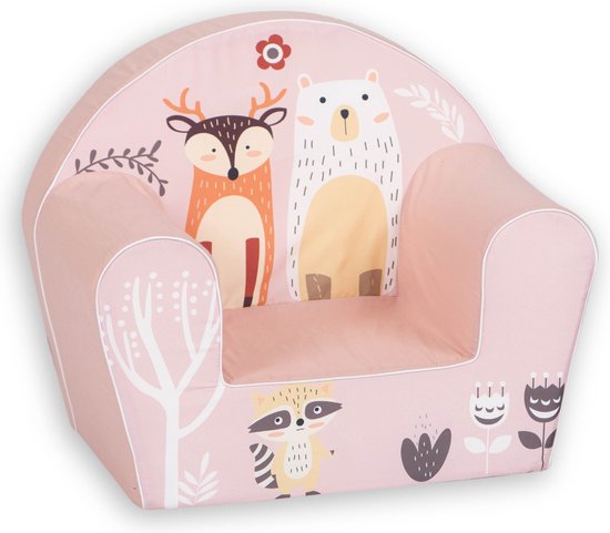 Kinderzetel Bosdieren - Kinderfauteuil - Kinderbank - Kindersofa - Kinder fauteuil - Kinderzeteljes peuters - Kinder zetel - Kinderstoel - kinderfauteuils - Speelgoed 1 jaar - Gomoor van Merkloos