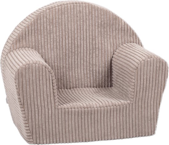 Kinderzetel Corduroy Beige - Velvet - Kinderfauteuil Ribstof - Kinderbank Superzacht - Kindersofa - Kinder fauteuil Ribfluweel- Kinderzeteljes peuters - Kinder zetel - Kinderstoel - kinderfauteuils - Gomoor