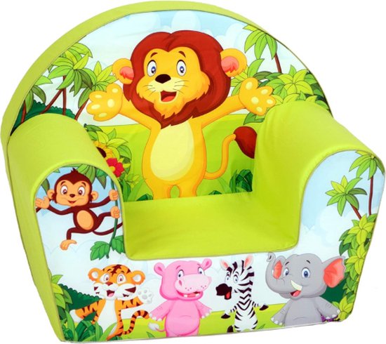Kinderzetel - Kinderfauteuil - Peuterstoeltje - Dierentuin - Groen van Kinder