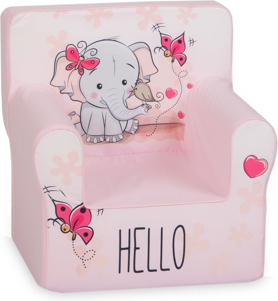 Kinderzetel Roze Olifant Peuterstoel - Kinderfauteuil - Kinderbank - Kindersofa - Kinder fauteuil - Kinderzeteljes peuters - Kinder zetel - Kinderstoel - kinderfauteuils - Speelgoed 1 jaar - Gomoor