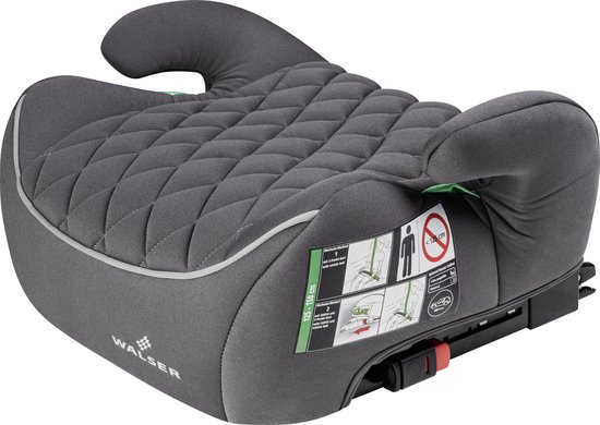 Kinderzitje Andy ISOFIX, Premium zitverhoger auto ECE R 129 gekeurd, kinderzitje grijs van Kidgoo