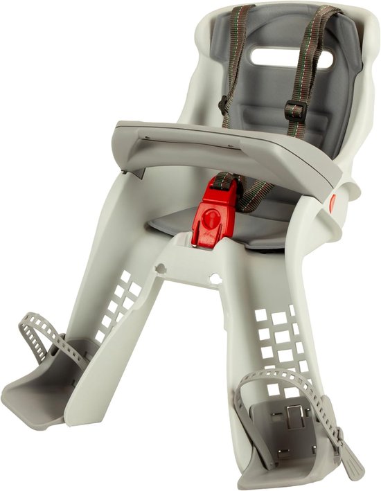 Kinderzitje Fiets - Voorzitje Baby - Veilig Fietsen - Trillingsdempend Systeem - Vanaf 7 Maanden - Grijs van Merkloos