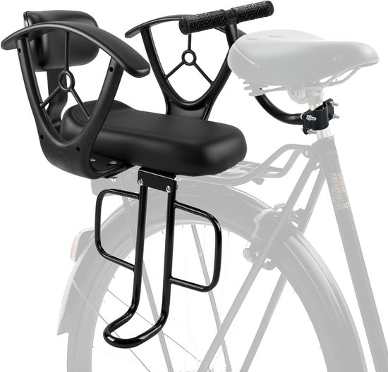 Kinderzitje voor fiets achteraan verstelbaar en gemonteerd met veiligheidsarmleuningen en voetsteunen. Veiligheidszitje voor kinderen van 2 tot 6 jaar. Geschikt voor meerdere fietsen. van Merkloos