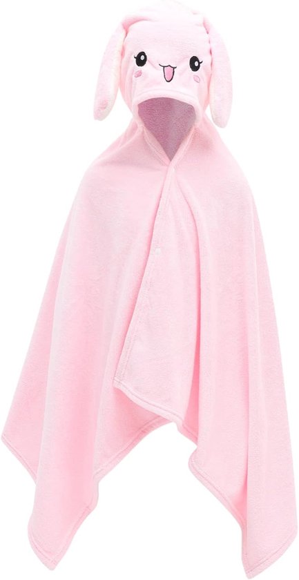 Kindvriendelijke Hoofddoek - Badcape Absorberend - Zwemmen Badderen - Huidvriendelijk Machinewasbaar - 140 x 1 x 05 cm - Roze