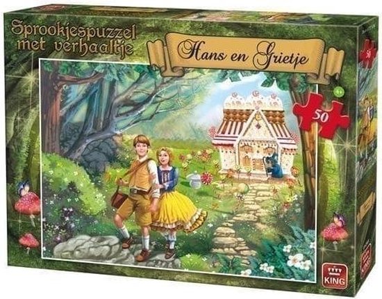 King Legpuzzel Hans En Grietje Junior Karton 12 Stukjes van King