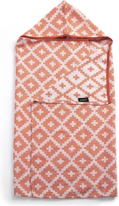 KipKep Blenker hydrofiele badcape - maat 100x70cm - Emberglow Red van KipKep