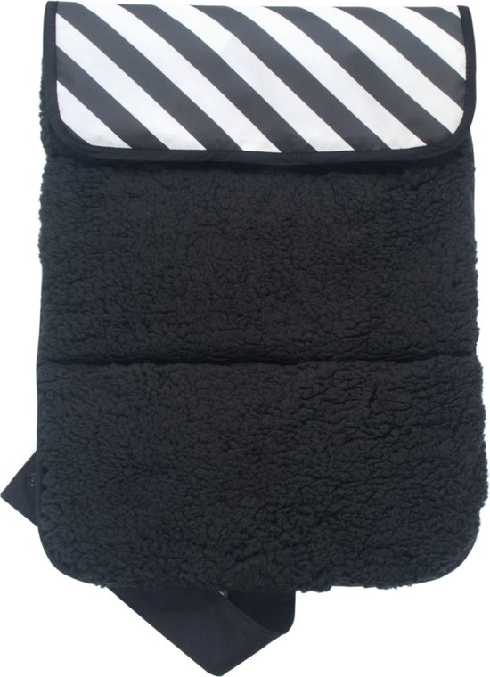 KipKep Napper Verschoonmatje Black Stripes Teddy van KipKep