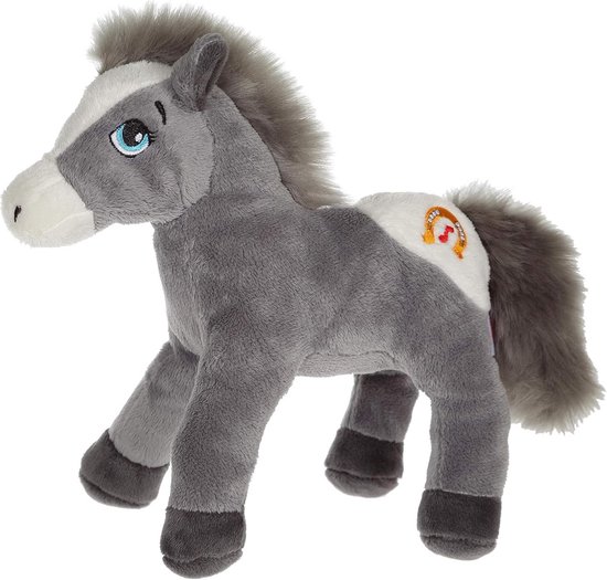 Kisco Paard - 22 cm Grijs Pluche Speelgoed voor Kinderen van Merkloos