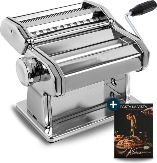Kitchenz® Pastamachine - Pastamaker - Pasta Starterset - Spaghetti machine - Pasta Roller ook voor: Ravioli, Lasagne, Spätzle etc. - Incl. Receptenboek van Kitchenz®