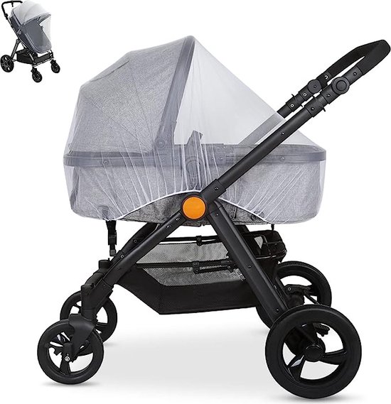 Klamboe Kinderwagen - Universele klamboe voor Kinderwagen & Ledikant - Muskietennet Kinderwagen - Muggennet van Merkloos