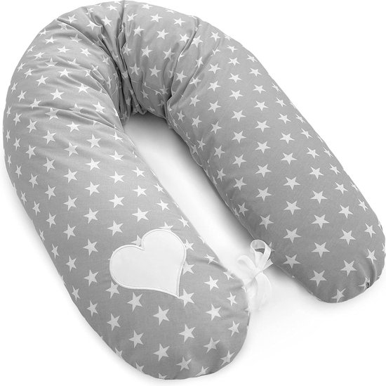 Klein Voedingskussen Ondersteuningskussen voor Baby's en Zwangere Vrouwen met Zijslaapfunctie - Overtrek Comfortkussen - Volwassenen zijsteunkussen met Beugel Pregnancy pillow van Klein