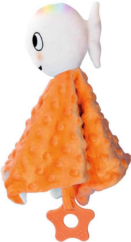 Klein wit visje knuffeldoekje (oranje) van Merkloos
