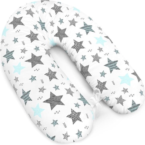 Kleine babyspullen - Borstvoedingskussen XXL voor pasgeborenen - Lichaamskussen met overtrek - Zijslaapkussen - Ondersteuningskussen - Zwangerschapskussen van Merkloos