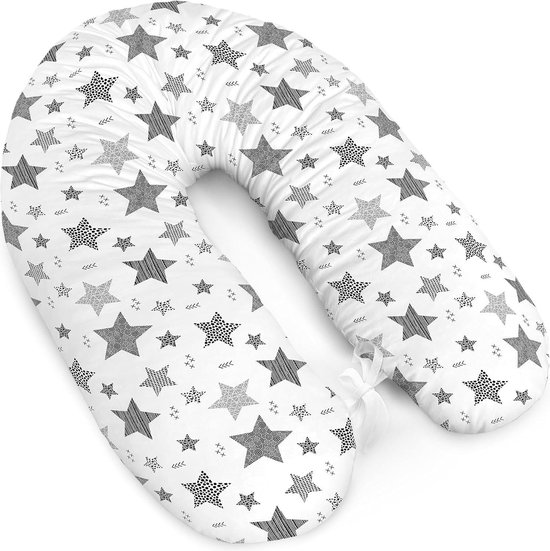 Kleine babyspullen voor pasgeborenen - XXL lichaamskussen voor borstvoeding en zwangerschap met overtrek van Klein